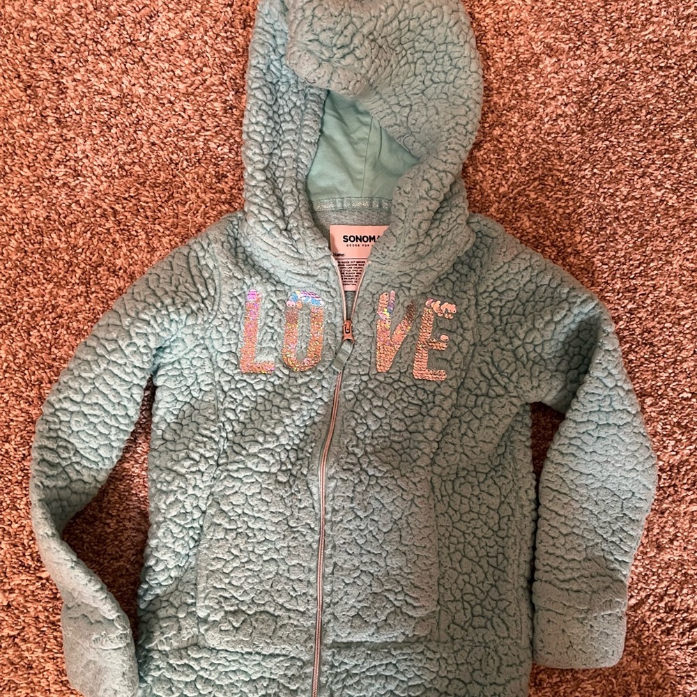 Girls zip up sweatshirt